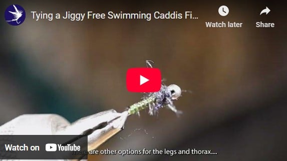 Tying a Jiggy Free Swimming Caddis Fishing Fly